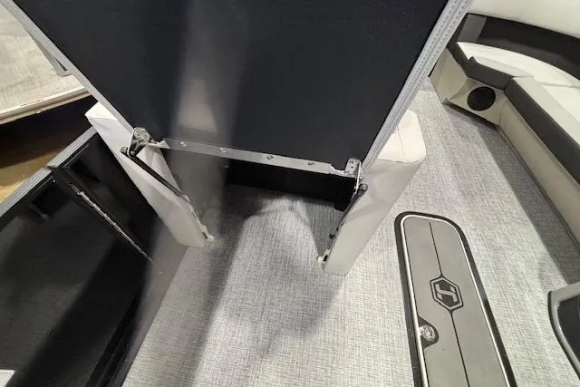 Slide: The Image of Interior view of 2026 Harris Cruiser 230 boat, showcasing seating and flooring details. - 29