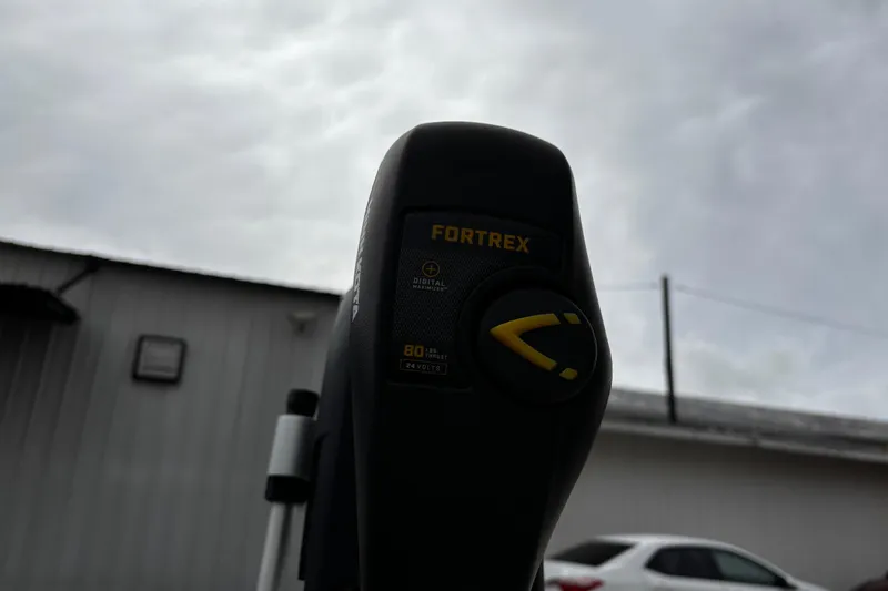 Slide: The Image of 2021 Xpress X18PFC boat with Yamaha VMAX outboard motor in a parking lot. - 29