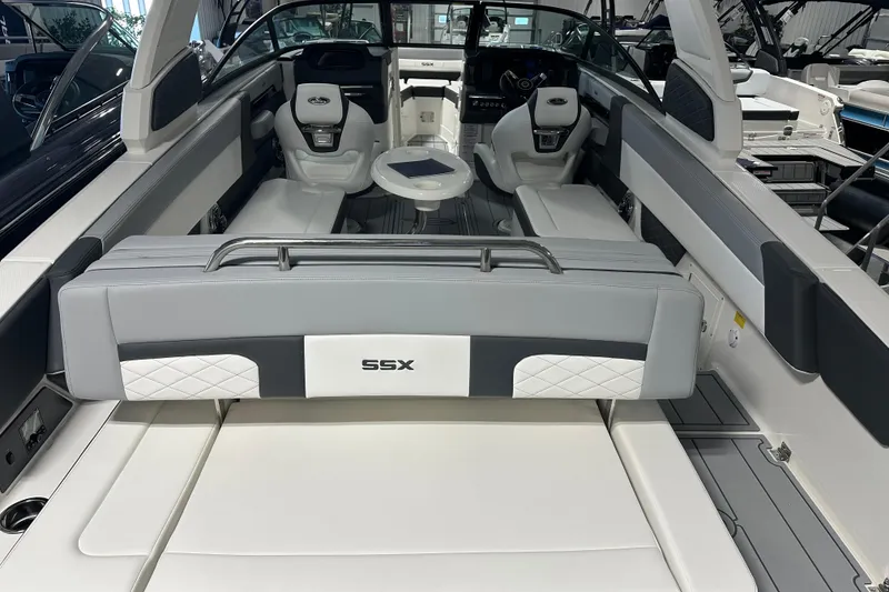 Slide: The Image of Interior of Chaparral SSX 8 boat 2026, luxurious design. - 9