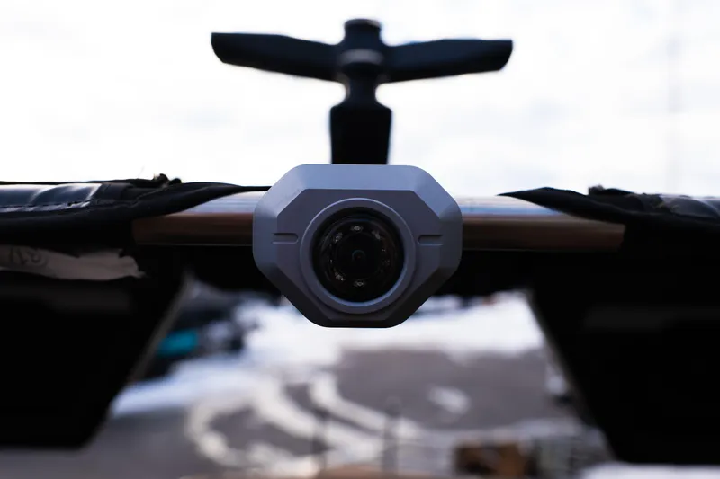 Slide: The Image of 2024 Supra SE rear camera close-up with blurred background. - 47