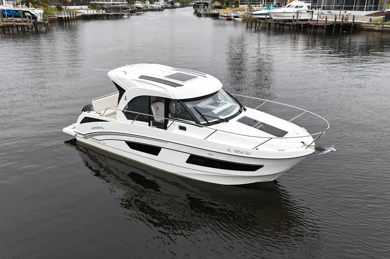 The Image of 2020 Beneteau Antares 9 boat on calm water, showcasing sleek design and modern features. - 0