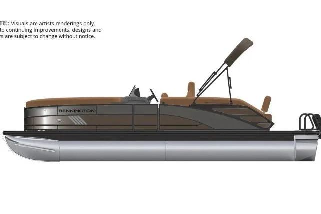 The Image of 2026 Bennington 24 MSL pontoon boat, side view, artist rendering, sleek design. - 1