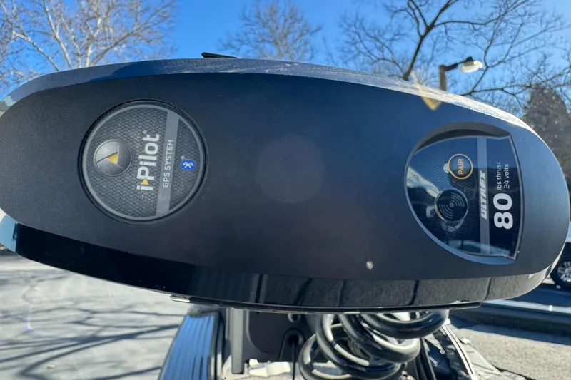 Slide: The Image of Close-up of iPilot GPS system on 2018 Lund 1875 Pro-V Bass boat. - 9