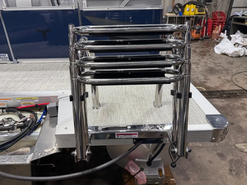 Slide: The Image of Stainless steel ladder on Tahoe Sport 2180 Quad Lounge boat, 2026 model. - 35