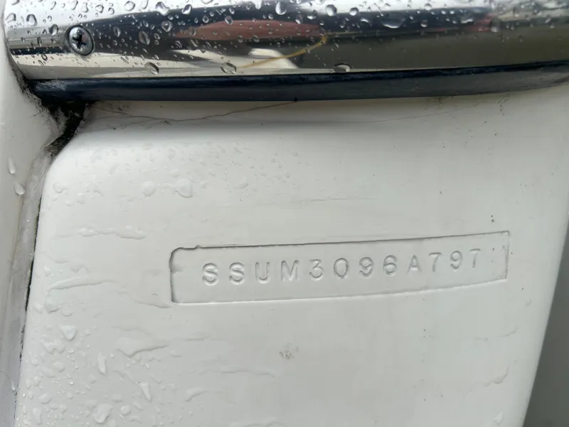 Slide: The Image of Hull identification number on a 1997 Tiara Yachts 3500 Express. - 11