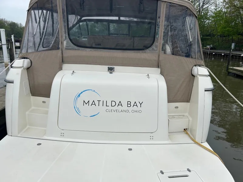 Slide: The Image of 1997 Tiara Yachts 3500 Express docked at Matilda Bay, Cleveland, Ohio. - 47