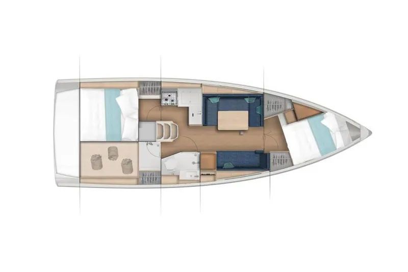 Slide: The Image of Manufacturer Provided Image: Floor plan of 2026 Jeanneau Sun Odyssey 380 sailboat, showcasing interior layout. - 18
