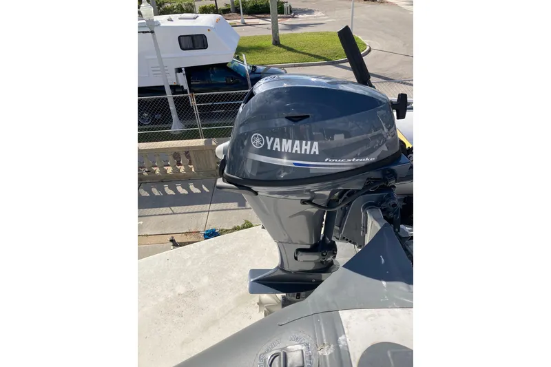 Slide: The Image of Yamaha four-stroke outboard motor on a 1985 Bertram 58 Flybridge Motor Yacht. - 18