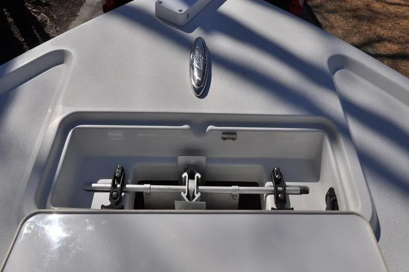 Slide: The Image of 2018 Parker 2300 Center Console boat anchor storage compartment. - 36