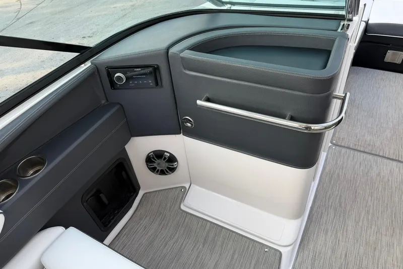 Slide: The Image of Interior of 2019 Regal 29 OBX boat featuring sleek design and modern amenities. - 23