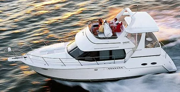 Slide: The Image of Carver Yachts 356 Aft Cabin Motor Yacht 1999 - 0