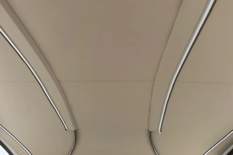 Slide: The Image of Interior ceiling of 1996 Sea Ray 420 Aft Cabin boat, featuring sleek design elements. - 15