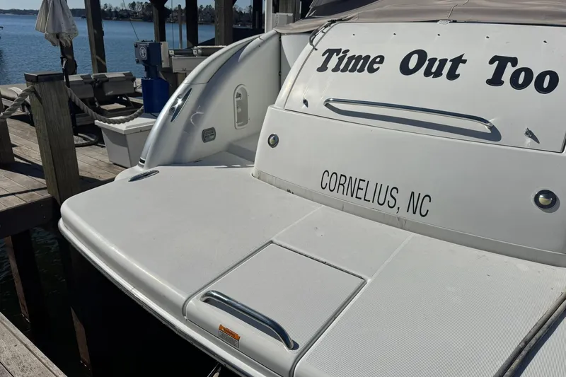 Slide: The Image of 2008 Formula 400 Super Sport boat docked, named "Time Out Too," in Cornelius, NC. - 9