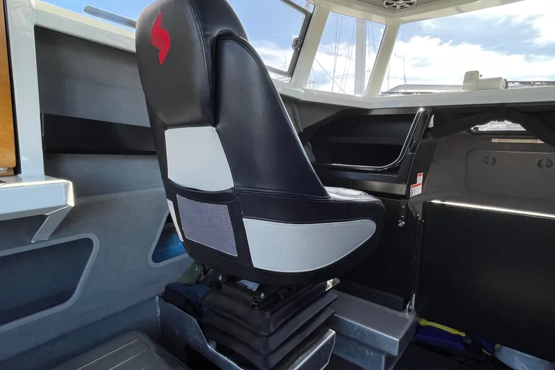 Slide: The Image of 2017 Stabicraft 2500 Ultracab XL interior with modern dashboard and steering wheel. - 41