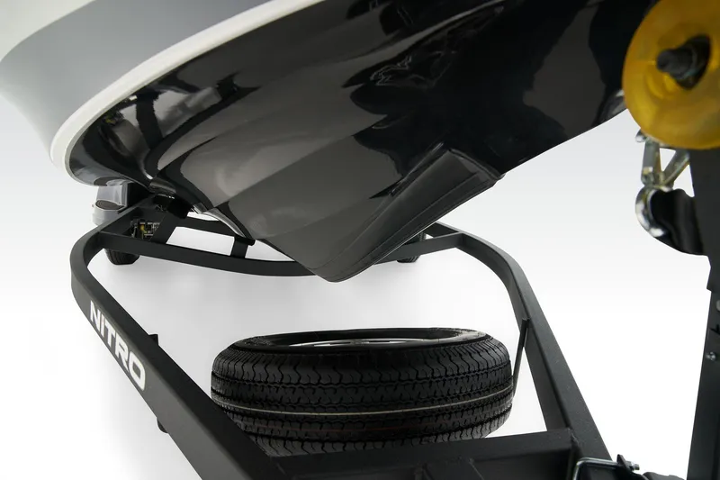 Slide: The Image of 2026 Nitro Z20 XL Pro boat interior with dual seats and sleek design. - 10