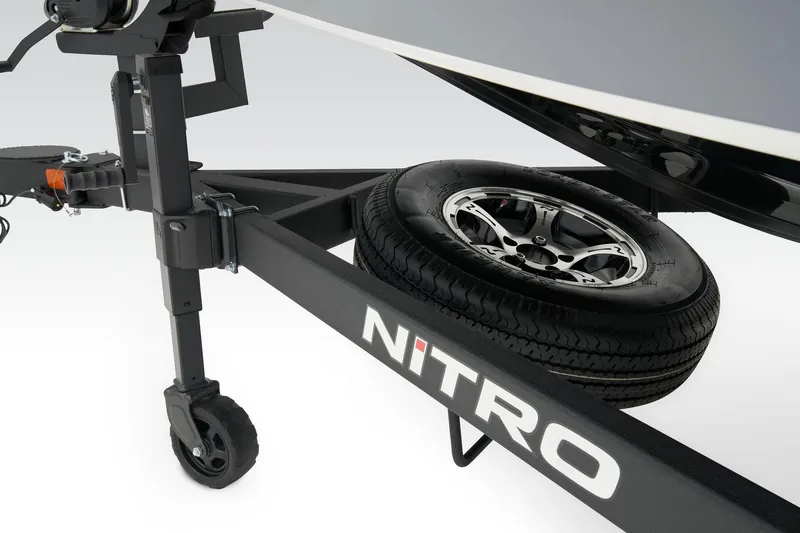 Slide: The Image of 2026 Nitro Z20 XL Pro boat storage compartments with blue interiors. - 9