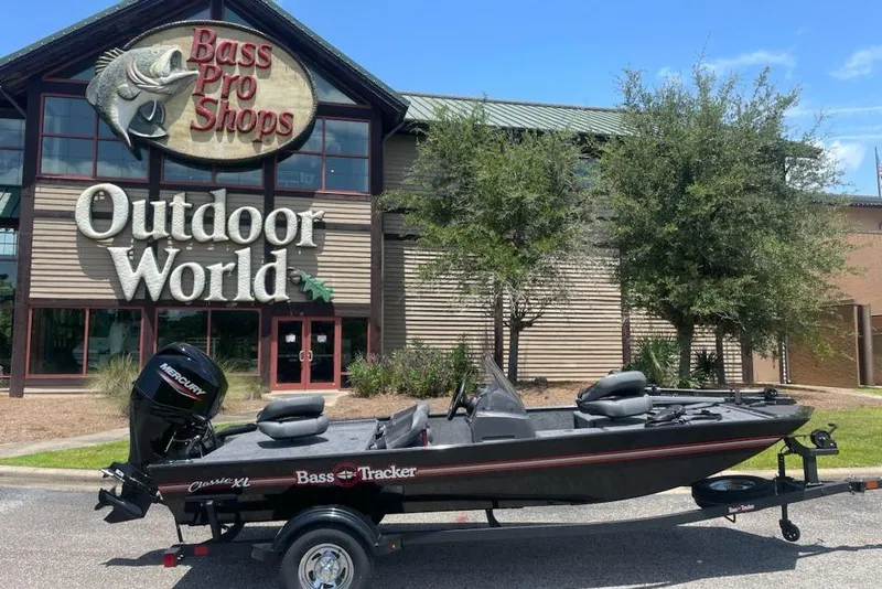 The Image of 2026 Tracker Bass Tracker Classic XL boat outside Bass Pro Shops Outdoor World. - 0