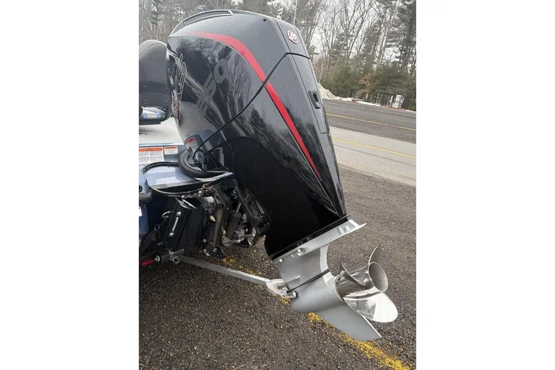 Slide: The Image of 2026 Nitro Z20 XL boat motor with sleek black and red design. - 89