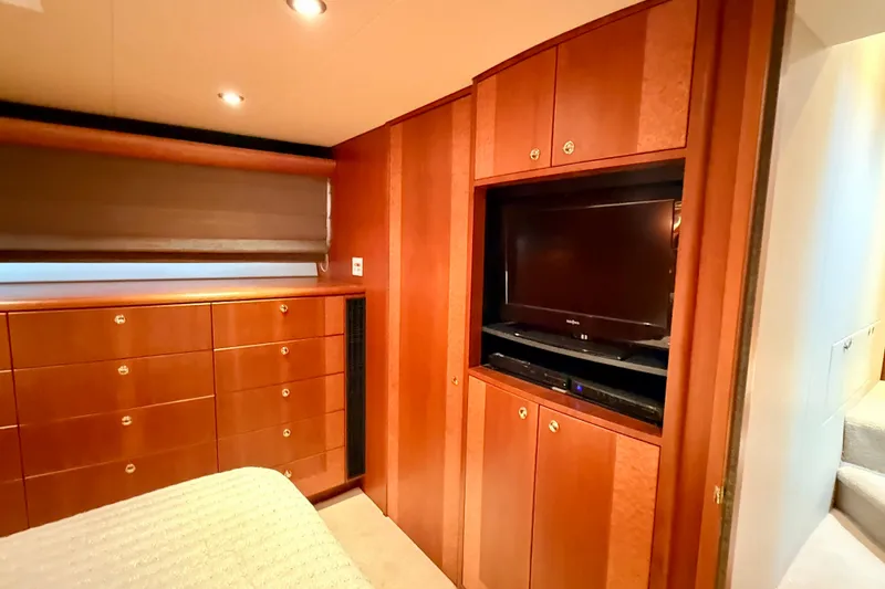 Slide: The Image of Luxurious wood-paneled interior of 2002 Cheoy Lee 72 Raised Pilot House Motor Yacht. - 24
