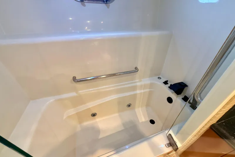 Slide: The Image of Luxurious bathtub in 2002 Cheoy Lee 72 Raised Pilot House Motor Yacht. - 26