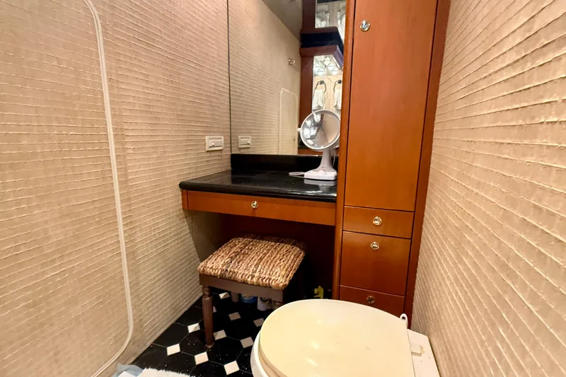 Slide: The Image of Luxurious bathroom in 2002 Cheoy Lee 72 Raised Pilot House Motor Yacht. - 28