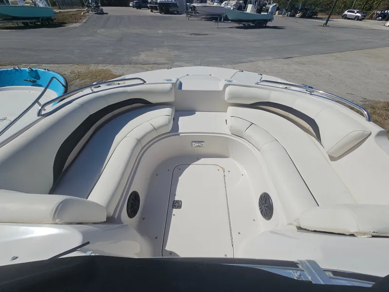 Slide: The Image of Interior view of a 2002 Godfrey Hurricane Sundeck 187 boat. - 10
