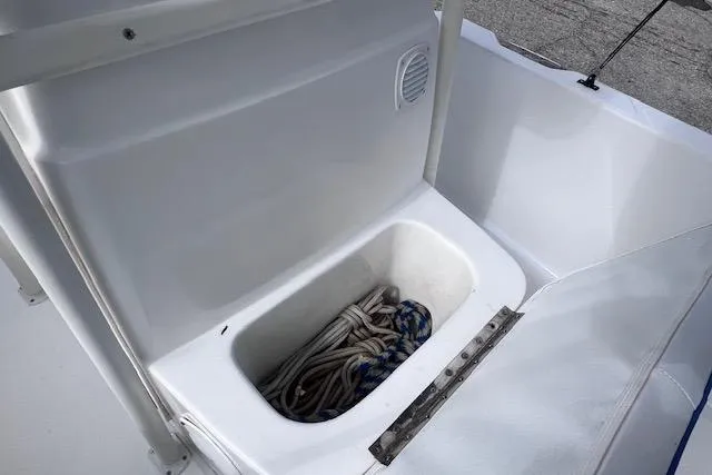 Slide: The Image of Storage compartment with ropes on a 2008 Angler PANGA 22 boat. - 22