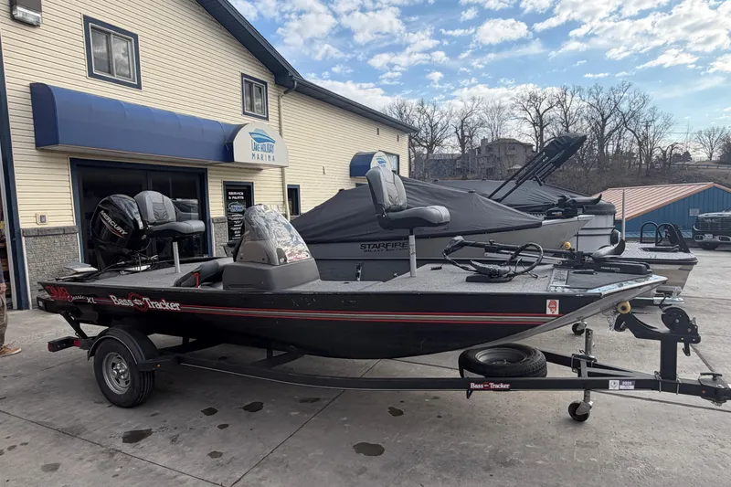 The Image of 2020 Tracker Bass Tracker Classic XL boat on trailer at marina. - 1
