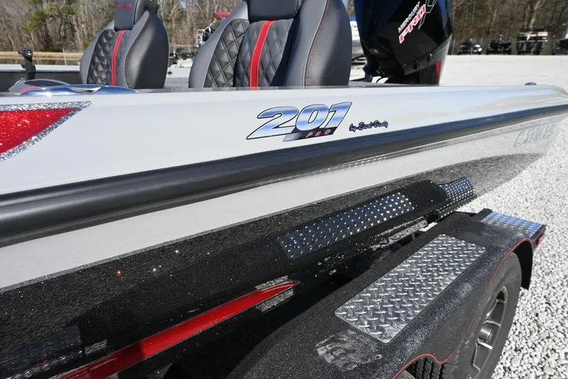 Slide: The Image of 2025 Caymas 201 Pro boat with sleek design and comfortable seating. - 4