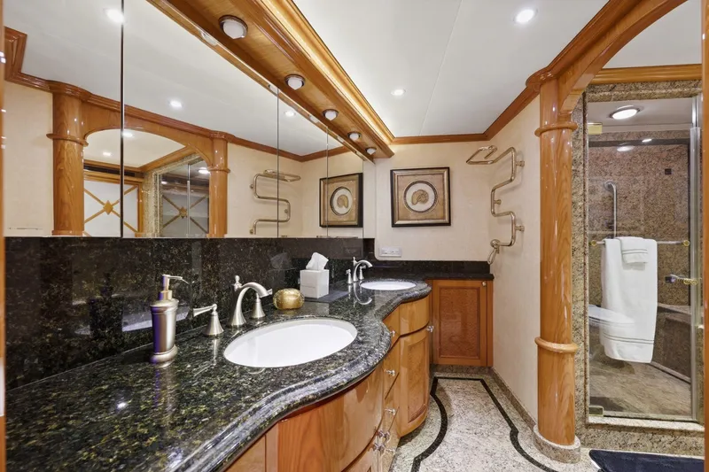 Slide: The Image of Cheoy Lee 95 FOOTLOOSE - VIP Stateroom Ensuite Head - 49