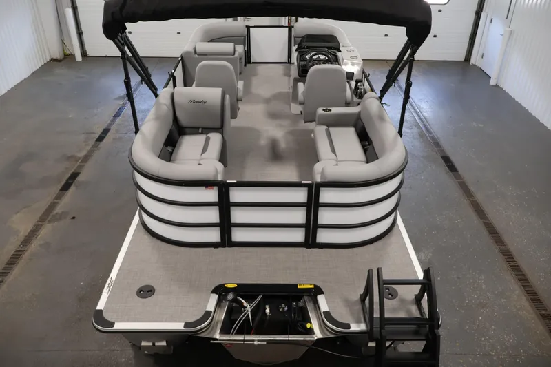 Slide: The Image of 2026 Bentley Pontoons Legacy 200 Navigator with spacious seating and modern design. - 9