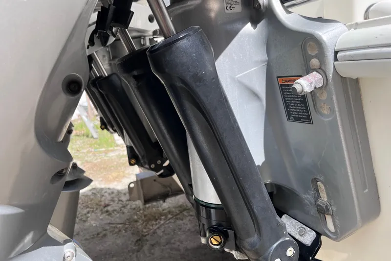 Slide: The Image of 2021 SeaVee 340B Open boat engine components close-up. - 65