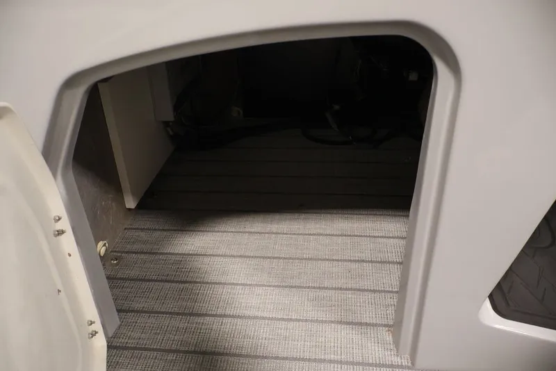 Slide: The Image of Interior view of 2026 Bentley Pontoons 223 Elite Swingback Dual Captain. - 29