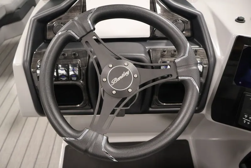 Slide: The Image of Steering wheel of 2026 Bentley Pontoons 223 Elite Swingback Dual Captain boat. - 17