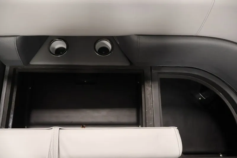 Slide: The Image of 2026 Bentley Pontoons 223 ELITE SWINGBACK DUAL CAPTAIN interior storage compartment. - 20