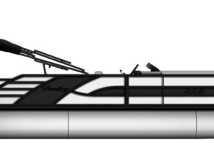 The Image of 2026 Bentley Pontoons 253 Swingback Dual Captain Elite Tri-Toon, sleek design, side view. - 1