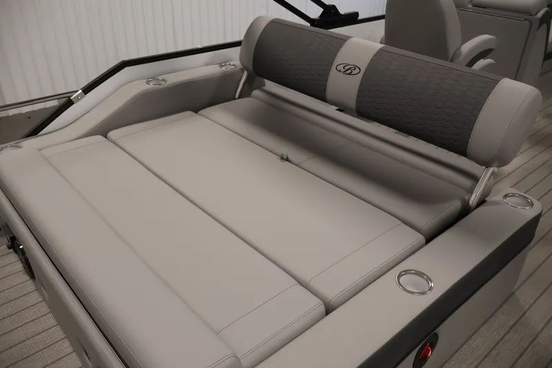 Slide: The Image of 2026 Bentley Pontoons 253 Swingback Dual Captain Elite Tri-Toon, luxurious seating detail. - 34