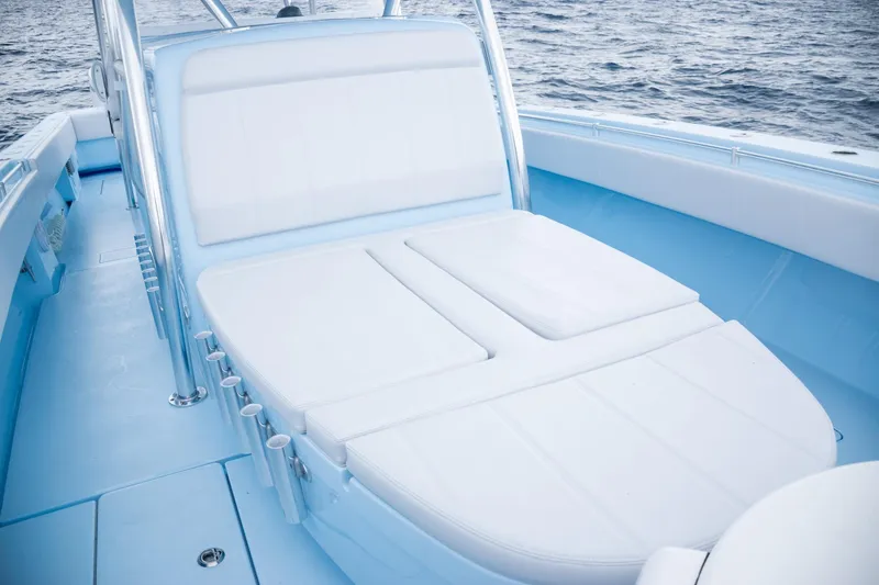 Slide: The Image of Luxurious sun deck on Contender 44 ST boat, 2026 model. - 22