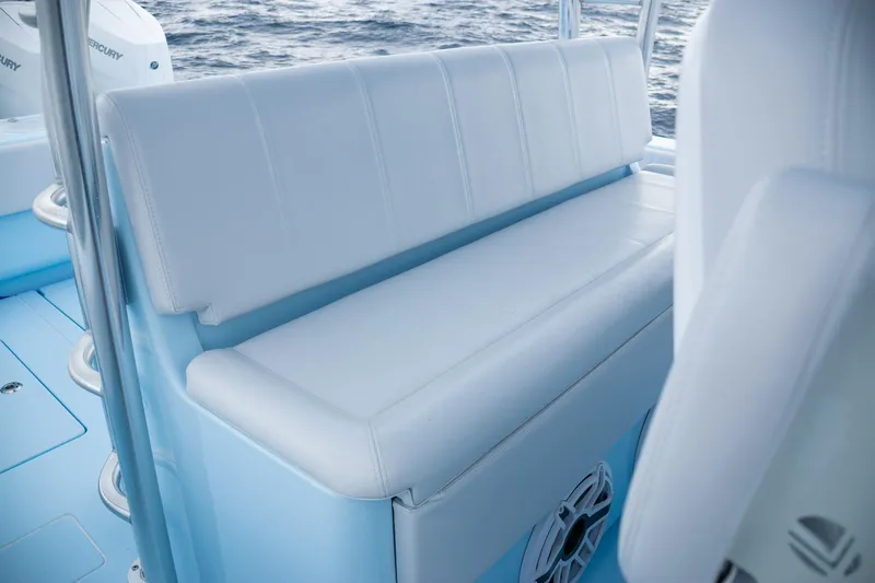 Slide: The Image of Interior view of 2026 Contender 44 ST with white seating. - 27