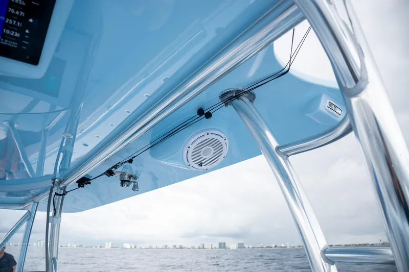 Slide: The Image of Interior view of the 2026 Contender 44 ST boat model. - 38