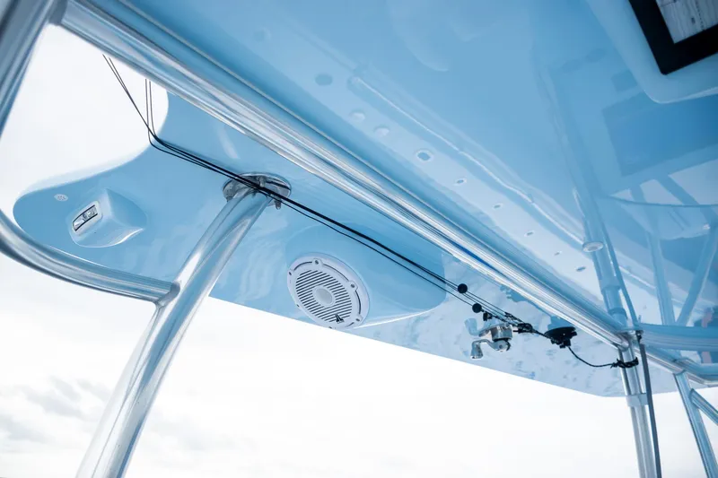 Slide: The Image of Blue canopy of Contender 44 ST boat, year 2026. - 39