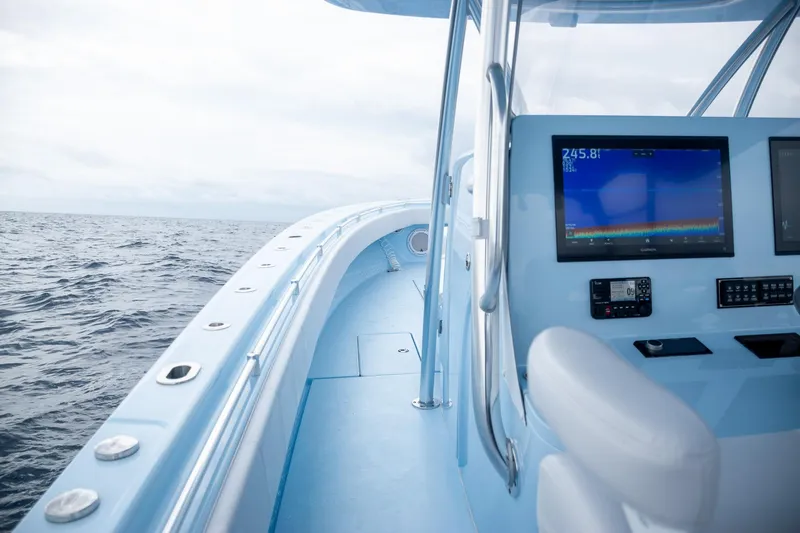 Slide: The Image of Interior view of Contender 44 ST 2026 on open sea. - 43