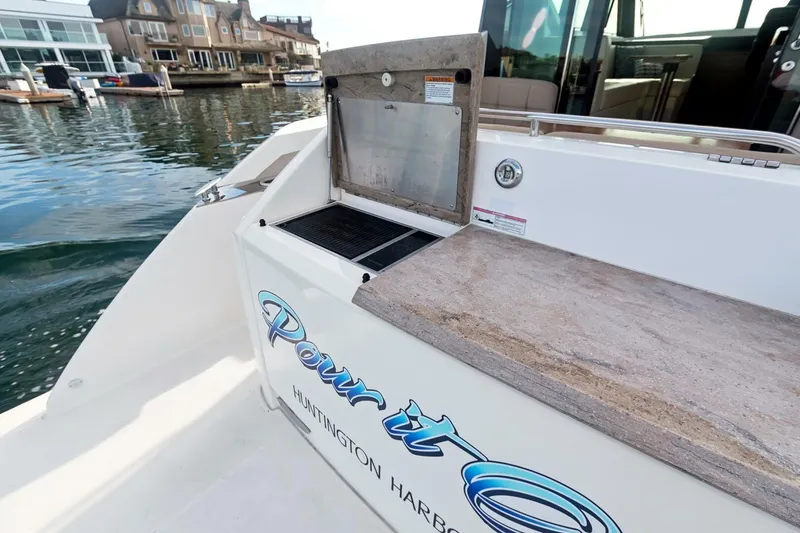 Slide: The Image of 2017 Tiara Yachts C39 Coupe with outdoor kitchen, docked at Huntington Harbor. - 27