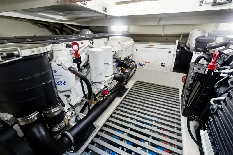 Slide: The Image of Engine room of 2017 Tiara Yachts C39 Coupe, featuring Volvo Penta components. - 29