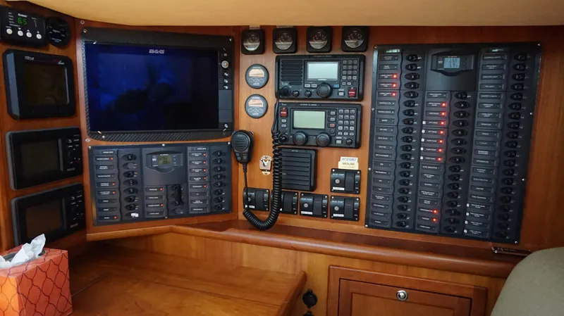 Slide: The Image of Navigation system of a 2007 Reichel/Pugh sailboat with control panel. - 12
