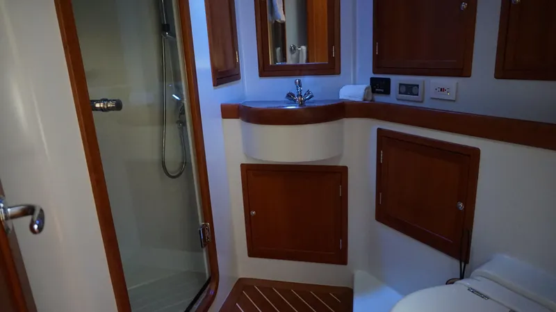 Slide: The Image of Luxurious bathroom in a 2007 Reichel/Pugh yacht. - 15