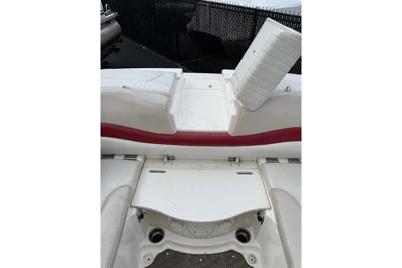 Slide: The Image of 2007 Glastron GXL 205 boat interior with white and red seating. - 5