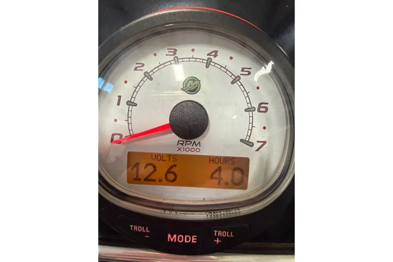 Slide: The Image of 2023 Blazer 650 Pro Tour tachometer displaying 12.6 volts and 4.0 hours. - 9