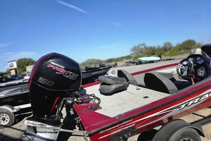 Slide: The Image of 2021 Tracker Pro Team 195 TXW Tournament Edition boat with Mercury Pro XS engine. - 11