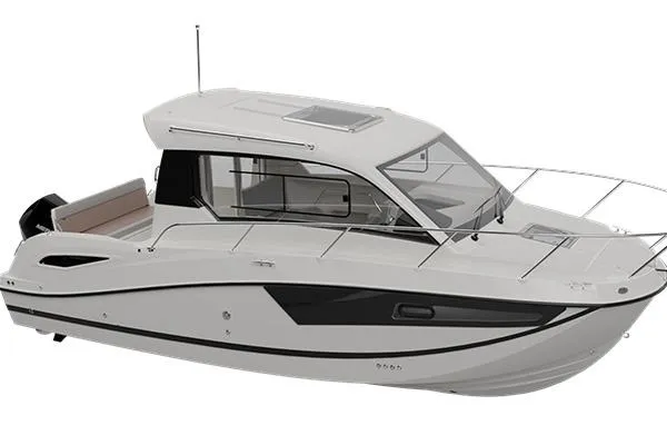 Slide: The Image of 2026 Trophy T25EX EXPLORER OB boat, sleek design, white exterior, modern cabin. - 20